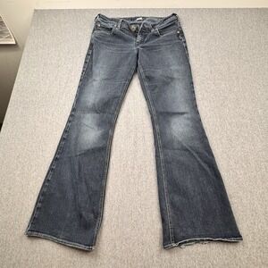 Silver Jeans Women's 29x31 Aiko Bootcut Medium Wash Thick Stitch Denim‎